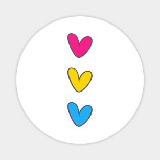 Pansexual hearts flag Magnet